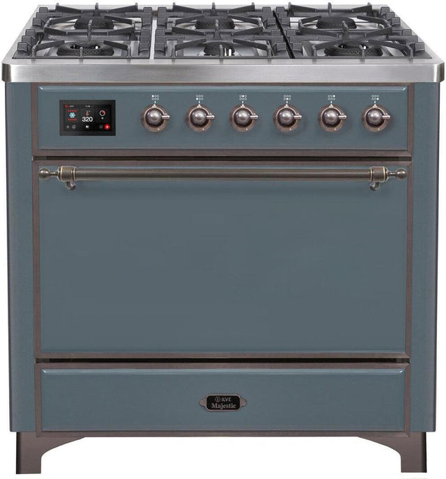 Ilve 36'' Majestic II Dual Fuel Liquid Propane Range