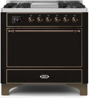 Ilve 36'' Majestic II Dual Fuel Natural Gas Range