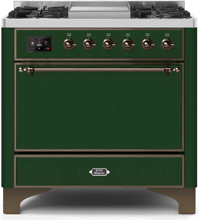 Ilve 36'' Majestic II Dual Fuel Liquid Propane Range