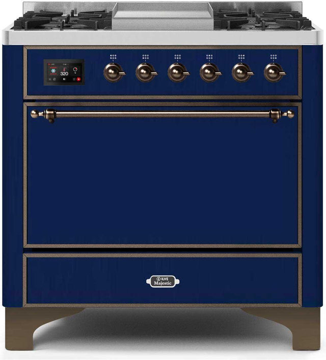 Ilve 36'' Majestic II Dual Fuel Natural Gas Range