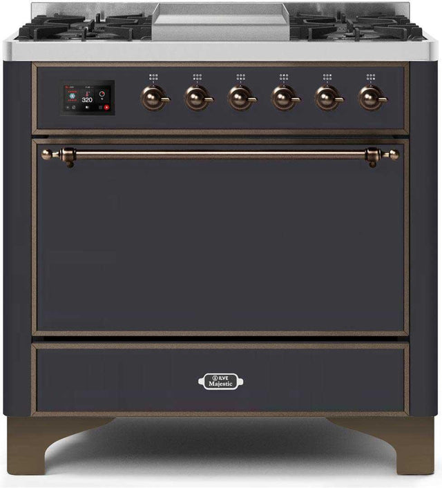 Ilve 36'' Majestic II Dual Fuel Liquid Propane Range