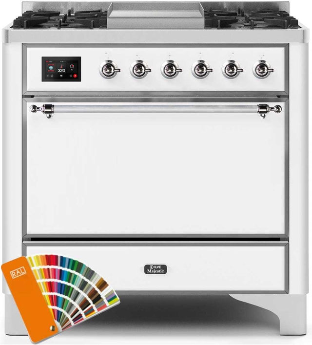 Ilve 36'' Majestic II Dual Fuel Liquid Propane Range