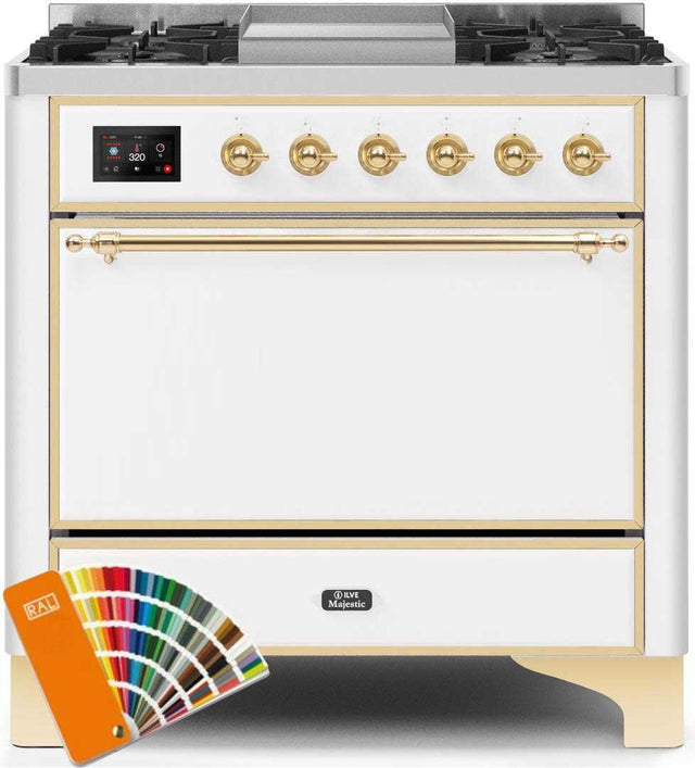 Ilve 36'' Majestic II Dual Fuel Liquid Propane Range