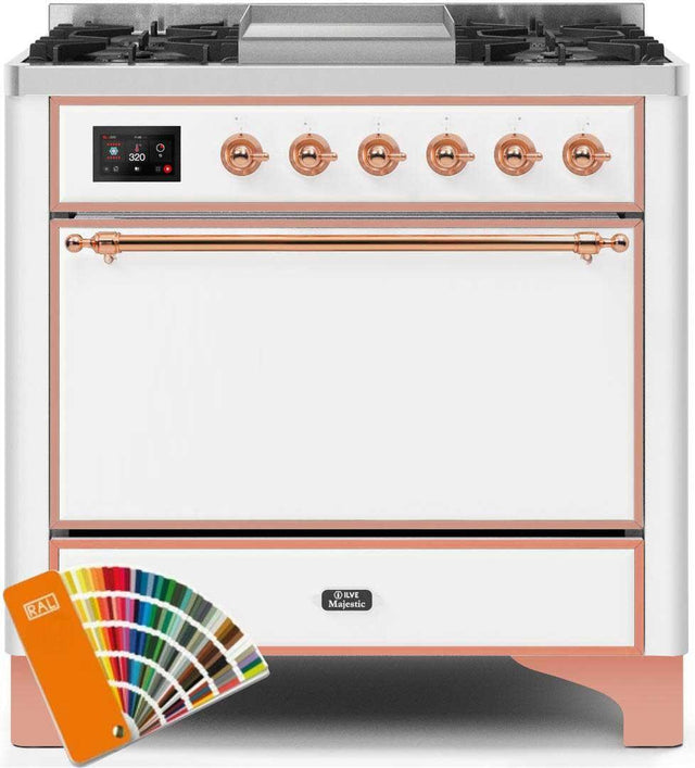 Ilve 36'' Majestic II Dual Fuel Liquid Propane Range