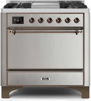 Ilve 36'' Majestic II Dual Fuel Liquid Propane Range