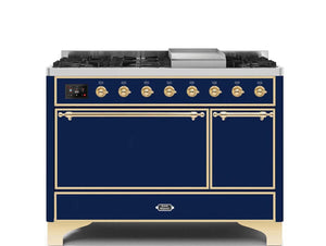 Ilve 48'' Majestic II Dual Fuel Liquid Propane Range