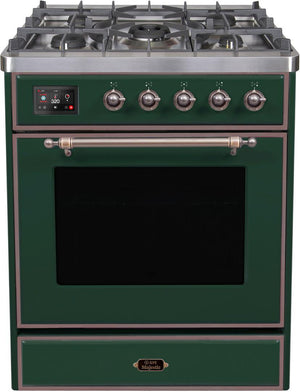Ilve 30'' Majestic II Dual Fuel Liquid Propane Range