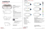 Americh UD6634TA5-BI Undine 6634 - Tub Only / Airbath 5 - Biscuit