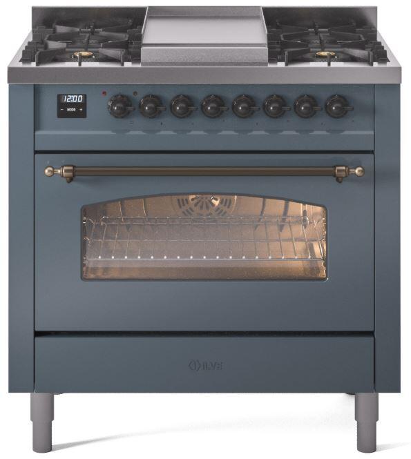 Ilve 36'' Nostalgie II Dual Fuel Natural Gas Range