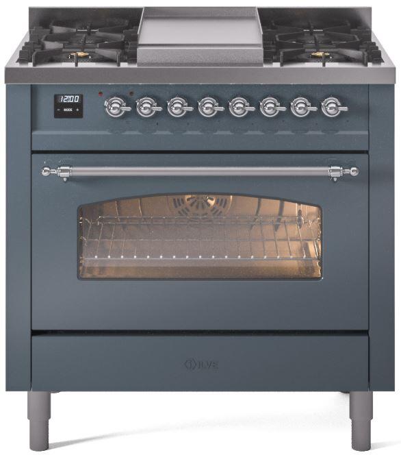 Ilve 36'' Nostalgie II Dual Fuel Natural Gas Range