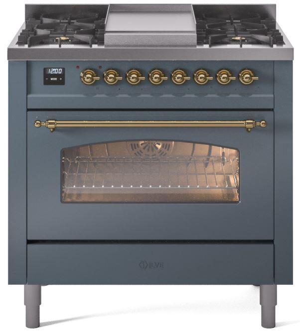 Ilve 36'' Nostalgie II Dual Fuel Natural Gas Range