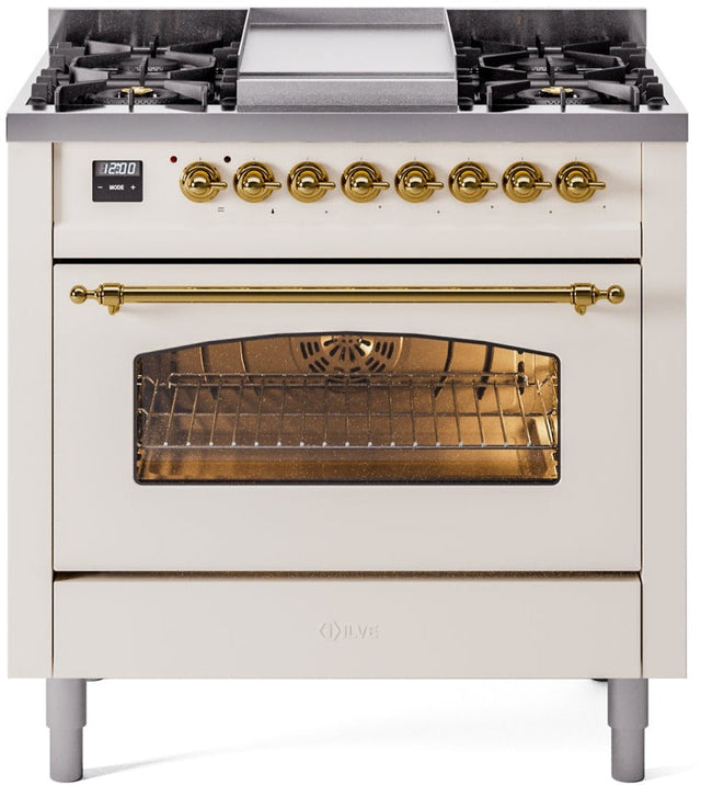 Ilve 36'' Nostalgie II Dual Fuel Natural Gas Range
