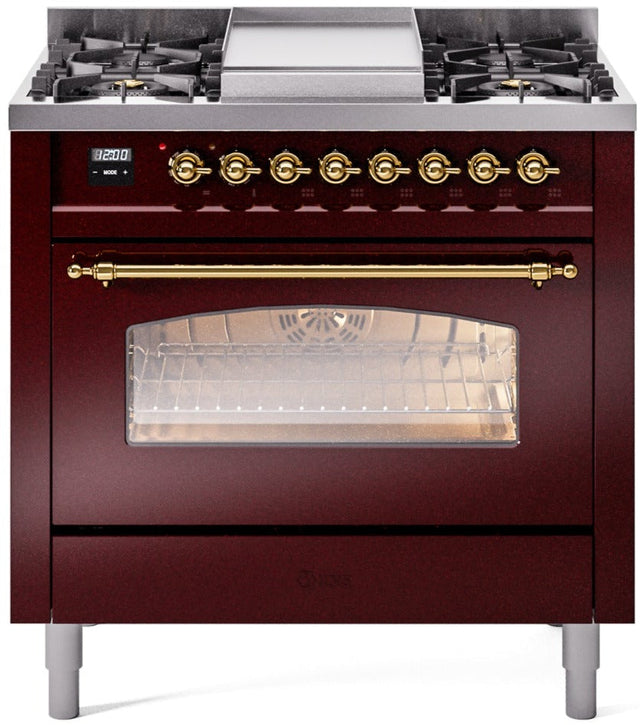 Ilve 36'' Nostalgie II Dual Fuel Natural Gas Range