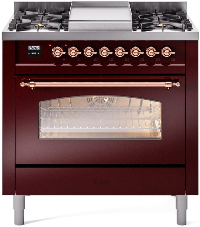 Ilve 36'' Nostalgie II Dual Fuel Natural Gas Range