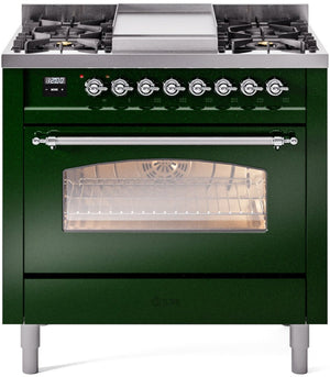Ilve 36'' Nostalgie II Dual Fuel Natural Gas Range