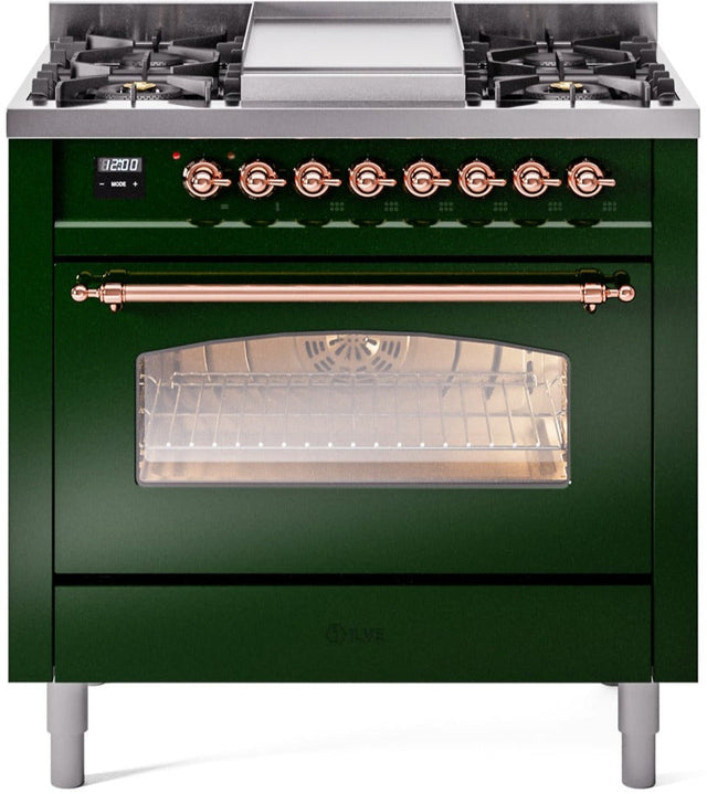 Ilve 36'' Nostalgie II Dual Fuel Natural Gas Range