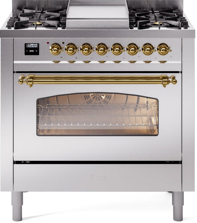 Ilve 36'' Nostalgie II Dual Fuel Natural Gas Range