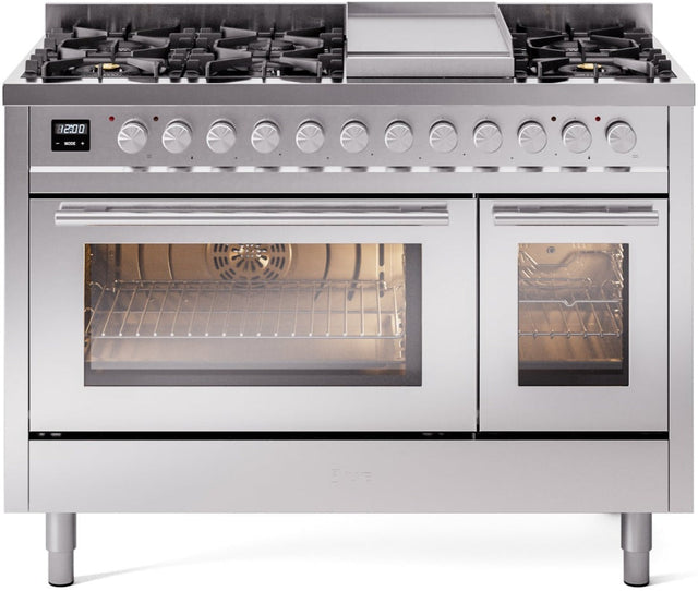 Ilve 48'' Professional Plus II Dual Fuel Liquid Propane Range