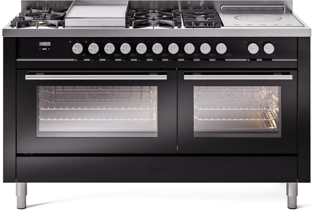 Ilve 60'' Professional Plus II Dual Fuel Liquid Propane Range