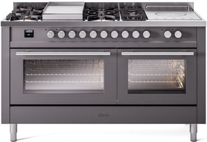 Ilve 60'' Professional Plus II Dual Fuel Liquid Propane Range