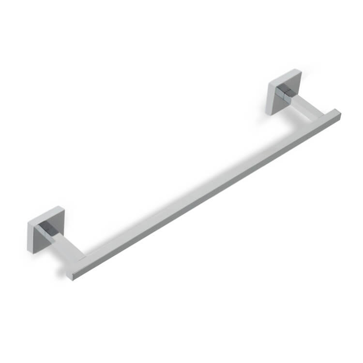 Towel Bar, 18 Inch, Square, Chrome