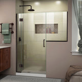 DreamLine Unidoor-X 65-65 1/2 in. W x 72 in. H Frameless Hinged Shower Door in Oil Rubbed Bronze