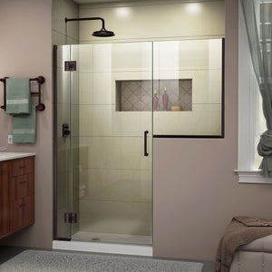 DreamLine Unidoor-X 70-70 1/2 in. W x 72 in. H Frameless Hinged Shower Door in Oil Rubbed Bronze