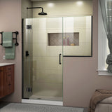DreamLine Unidoor-X 68-68 1/2 in. W x 72 in. H Frameless Hinged Shower Door in Satin Black