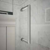 DreamLine Unidoor Plus 51 1/2 in. W x 30 3/8 in. D x 72 in. H Frameless Hinged Shower Enclosure in Chrome
