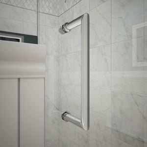 DreamLine Unidoor-X 58-58 1/2 in. W x 58 in. H Frameless Hinged Tub Door in Chrome