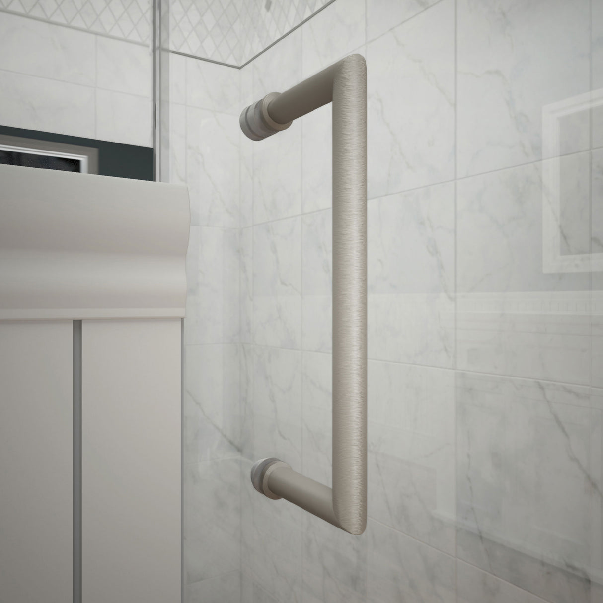 DreamLine Unidoor 28 in. W x 72 in. H Frameless Hinged Shower Door in Brushed Nickel