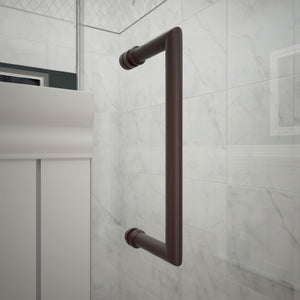 DreamLine Unidoor 24 in. W x 72 in. H Frameless Hinged Shower Door in Oil Rubbed Bronze