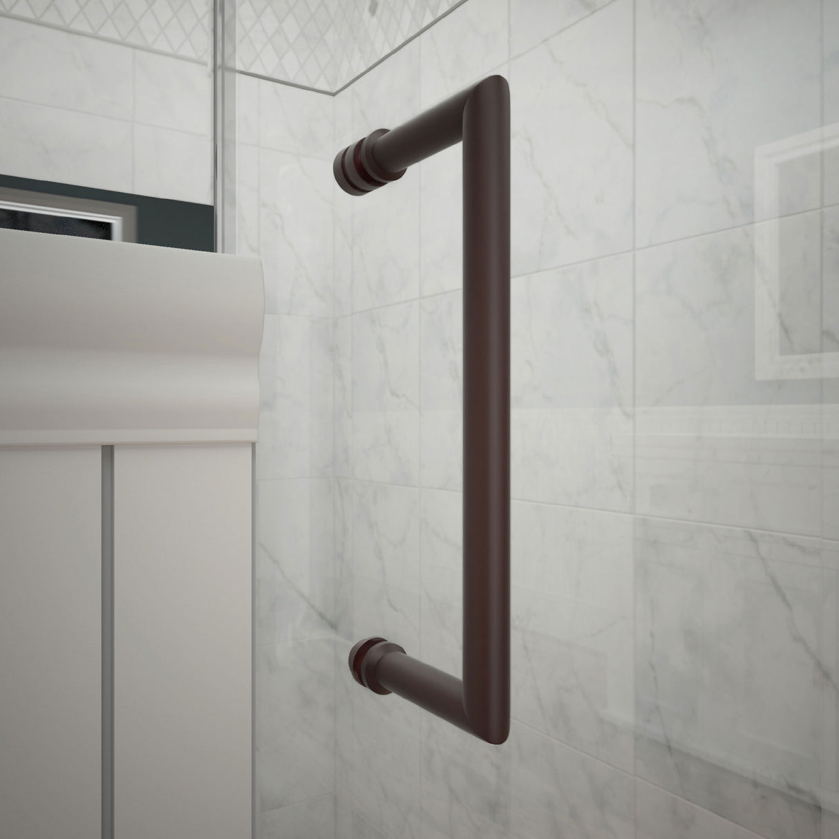 DreamLine Unidoor 33-34 in. W x 72 in. H Frameless Hinged Shower Door in Oil Rubbed Bronze