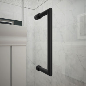 DreamLine Unidoor 29 in. W x 72 in. H Frameless Hinged Shower Door in Satin Black
