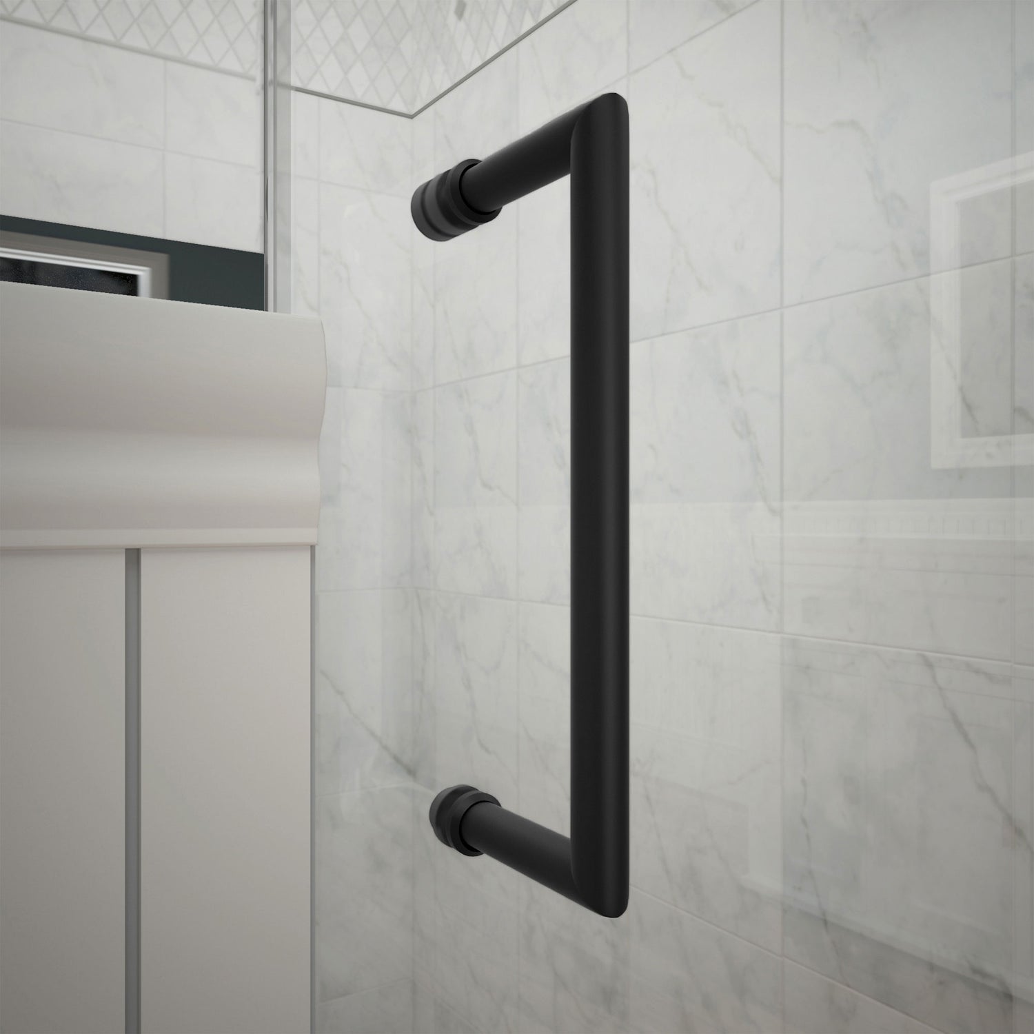 DreamLine Unidoor 24 in. W x 72 in. H Frameless Hinged Shower Door in Satin Black