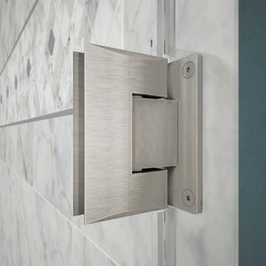 DreamLine Unidoor 29 in. W x 72 in. H Frameless Hinged Shower Door in Brushed Nickel
