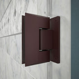 DreamLine Unidoor Plus 53-53 1/2 in. W x 72 in. H Frameless Hinged Shower Door in Oil Rubbed Bronze