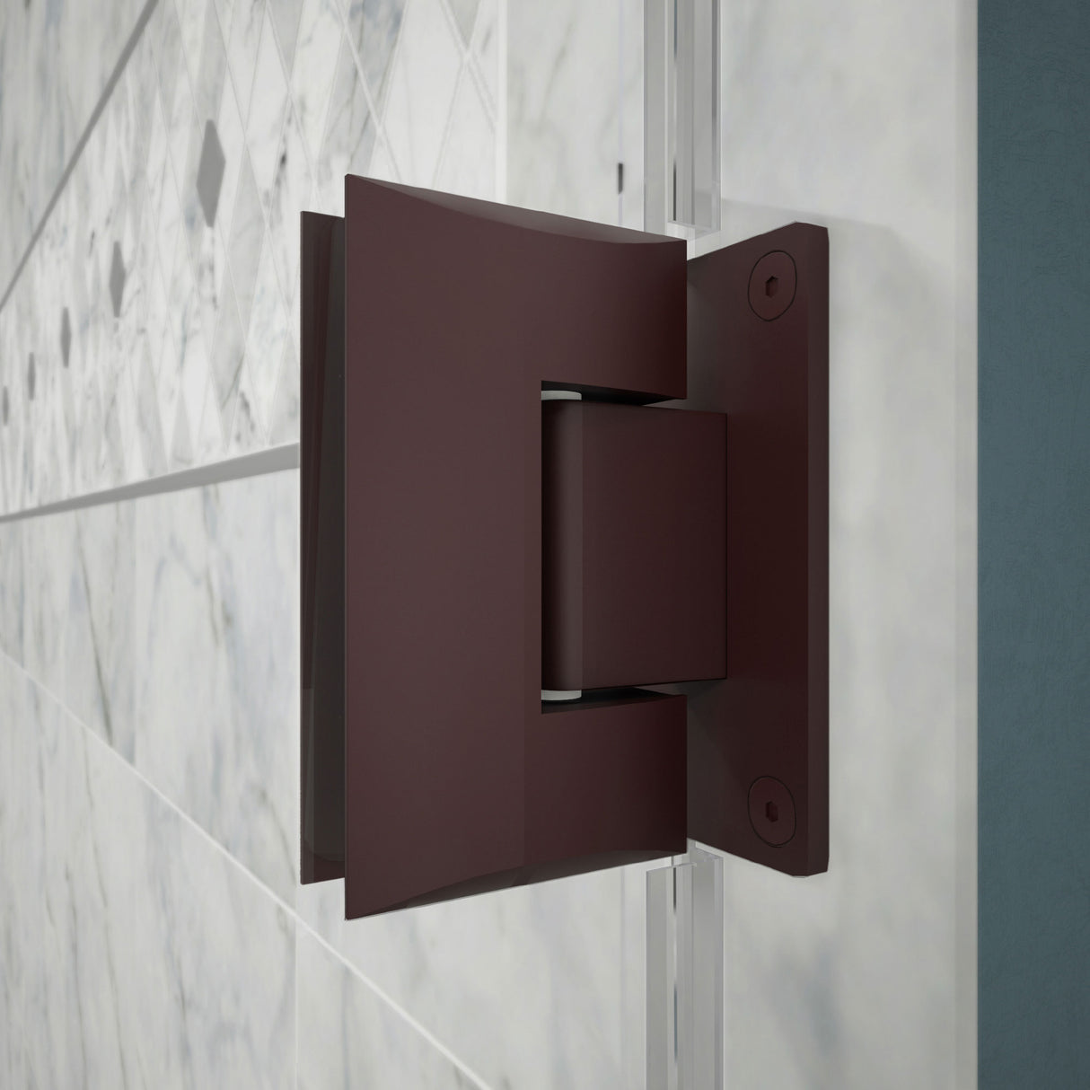 DreamLine Unidoor Plus 56-56 1/2 in. W x 72 in. H Frameless Hinged Shower Door in Oil Rubbed Bronze