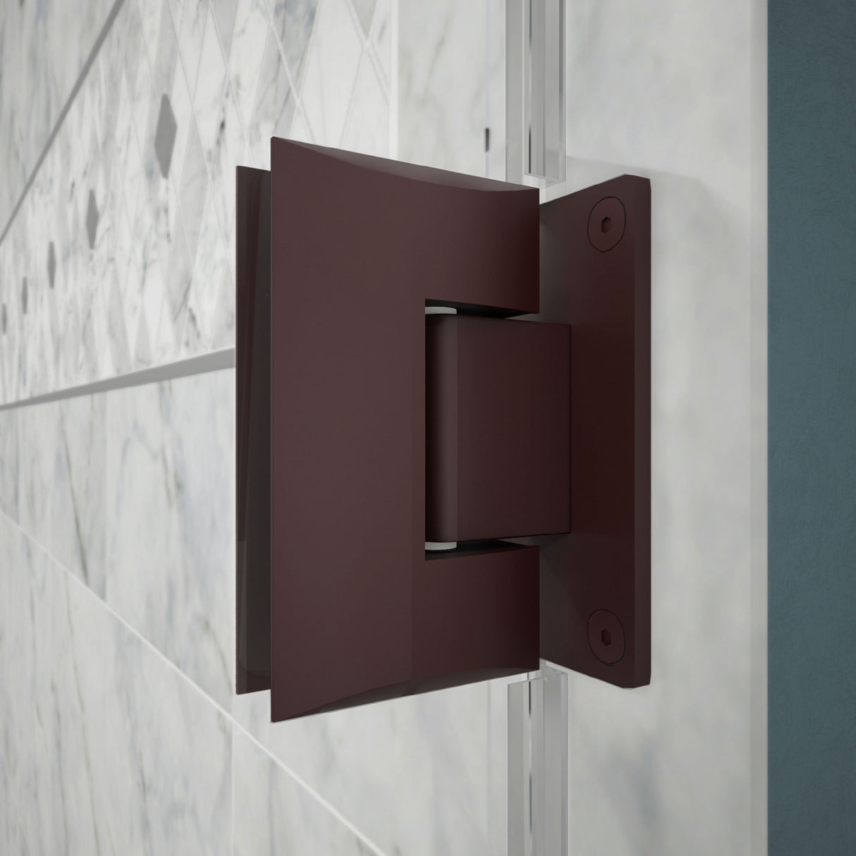 DreamLine Unidoor Plus 48 in. W x 34 3/8 in. D x 72 in. H Frameless Hinged Shower Enclosure in Oil Rubbed Bronze