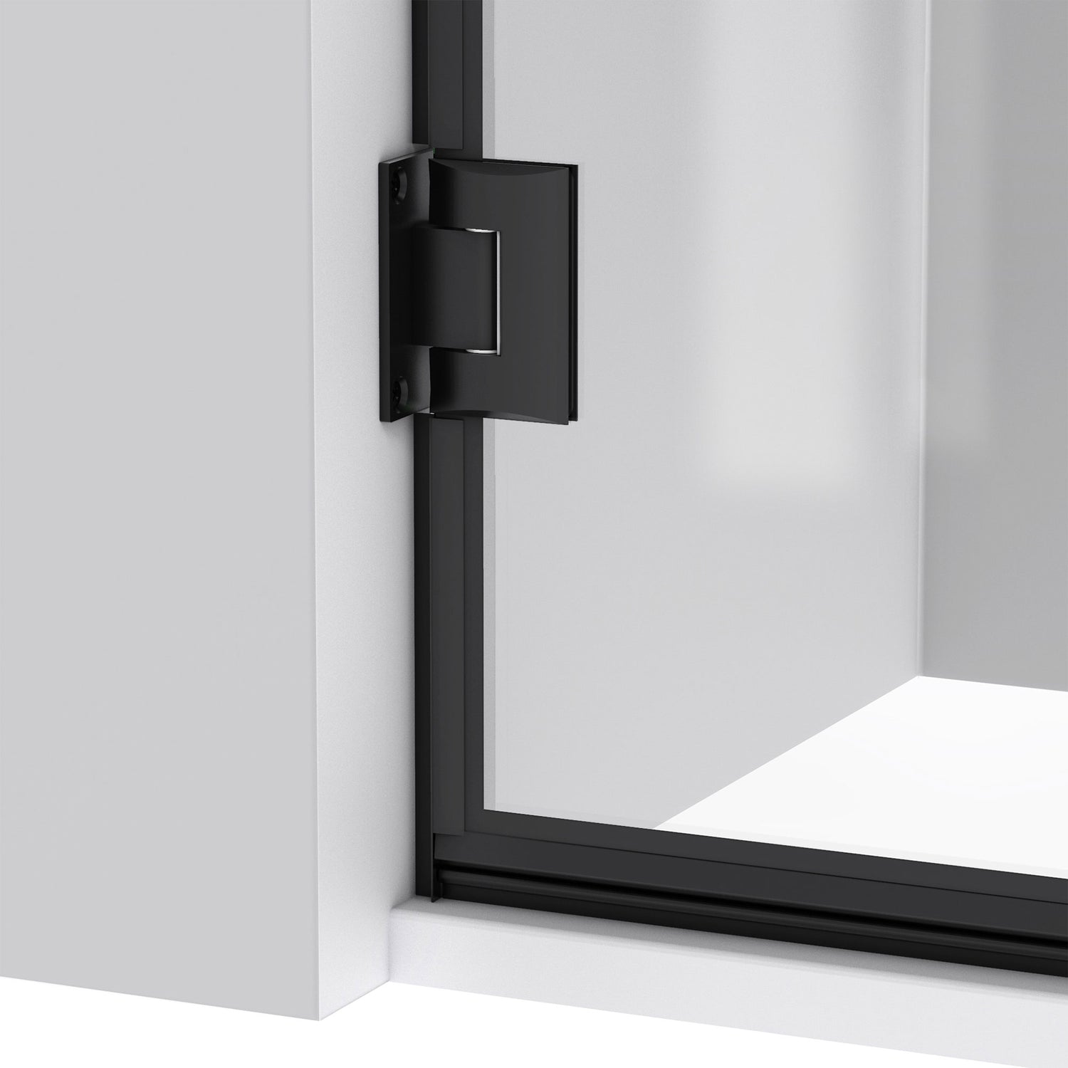 DreamLine Unidoor Edge 24 in. W x 72 in. H Frameless Hinged Shower Door in Satin Black