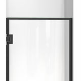 DreamLine Unidoor Edge 24 in. W x 72 in. H Frameless Hinged Shower Door in Satin Black
