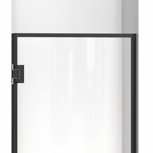 DreamLine Unidoor Edge 24 in. W x 72 in. H Frameless Hinged Shower Door in Satin Black