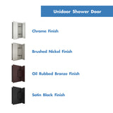 DreamLine Unidoor 58-59 in. W x 72 in. H Frameless Hinged Shower Door with Support Arm in Chrome