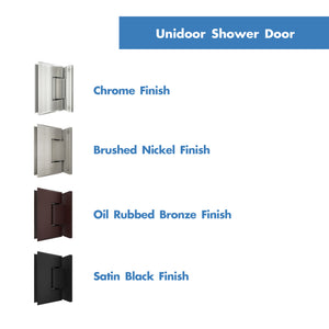 DreamLine Unidoor 26 in. W x 72 in. H Frameless Hinged Shower Door in Chrome