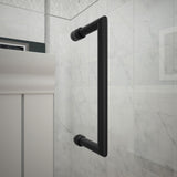 DreamLine Unidoor Plus 65-65 1/2 in. W x 72 in. H Frameless Hinged Shower Door with 36 in. Half Panel in Satin Black