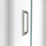 DreamLine Unidoor-LS 41-42 in. W x 72 in. H Frameless Hinged Shower Door in Brushed Nickel