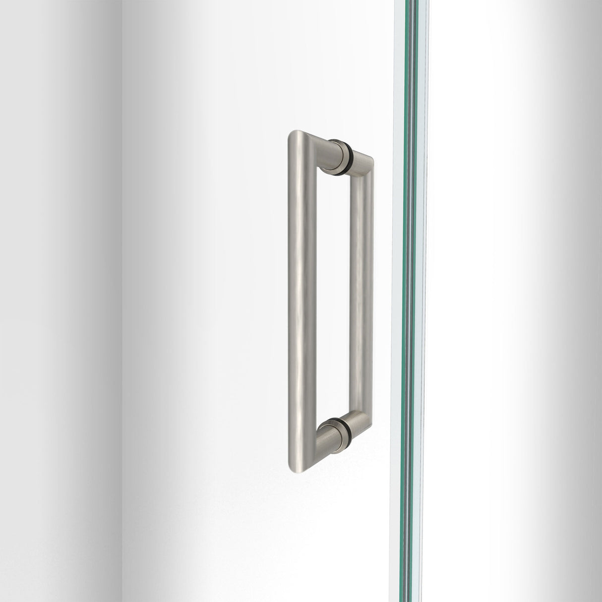 DreamLine Unidoor-LS 54-55 in. W x 72 in. H Frameless Hinged Shower Door in Brushed Nickel
