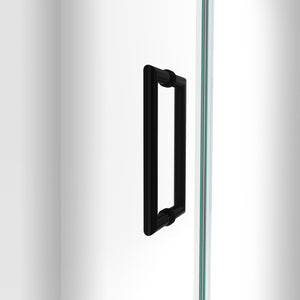 DreamLine Unidoor-LS 29-30 in. W x 72 in. H Frameless Hinged Shower Door in Satin Black