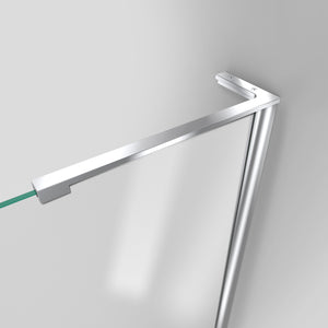 DreamLine Unidoor-LS 57-58 in. W x 72 in. H Frameless Hinged Shower Door with L-Bar in Chrome