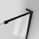 DreamLine Unidoor-LS 43-44 in. W x 72 in. H Frameless Hinged Shower Door in Satin Black